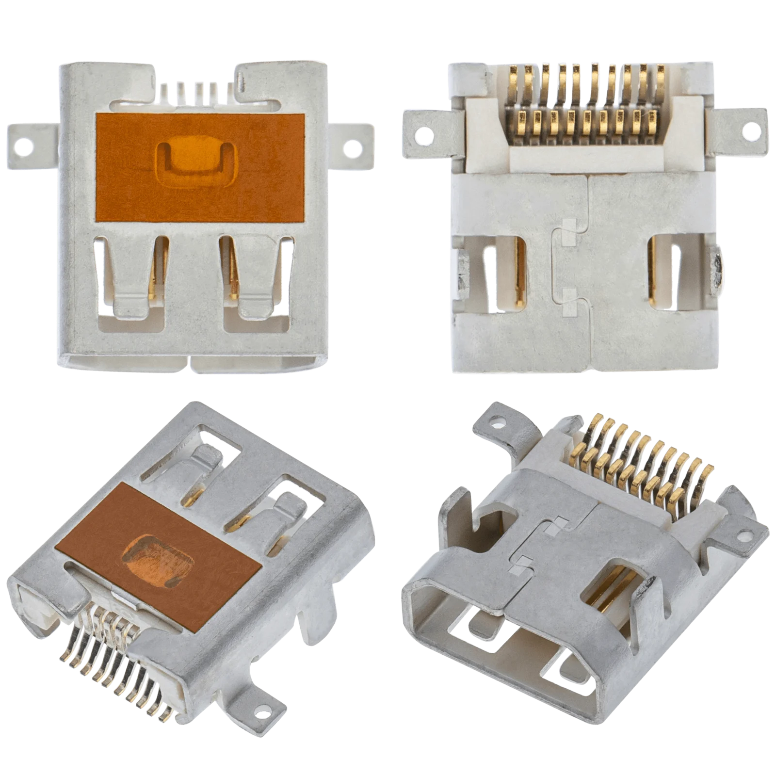 Charging port soldering required - 10 Pin - Micro B - 4 Anchor Points (C223)