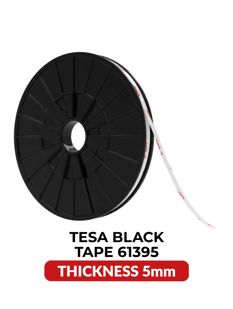 Double-Sided Acrylic Black Tape (5MM x 25M) (Tesa Model # 61395) - Image 2