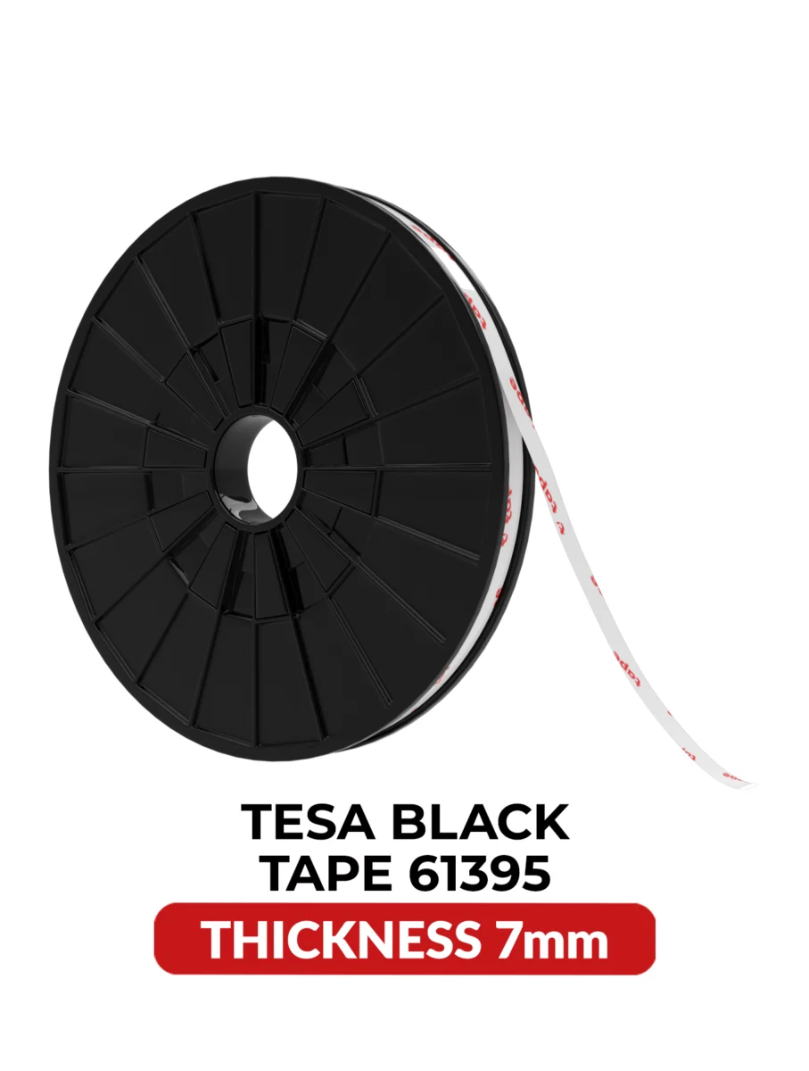 Double-Sided Acrylic Black Tape (7MM x 25M) (Tesa Model # 61395) - Image 3