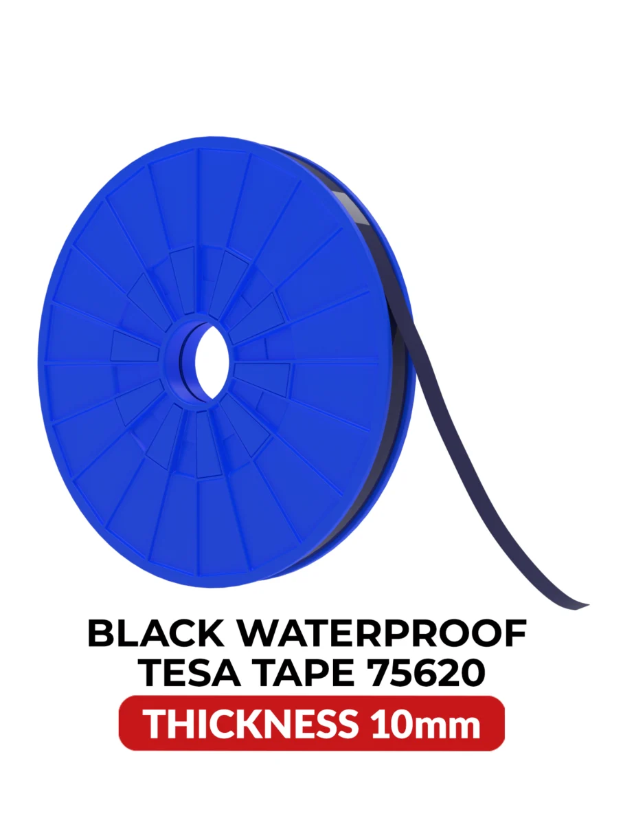 Double-Sided Acrylic Waterproof Black Tape (10MM x 25M) (Tesa Model # 75620) - Image 2