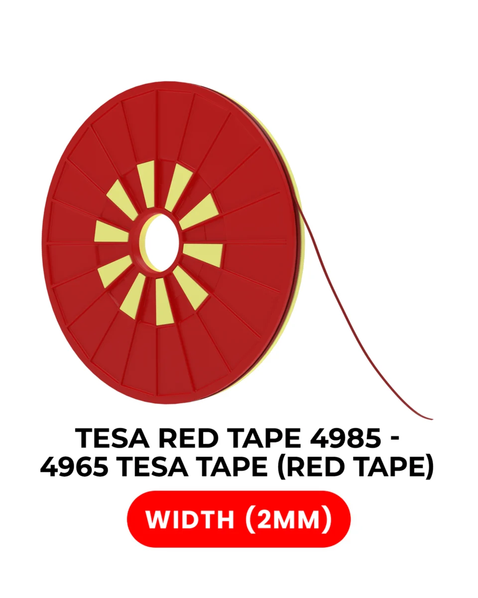 Double-Sided Polyester Red Tape (2MM X 25M) (Tesa Model # 4965) - Image 6