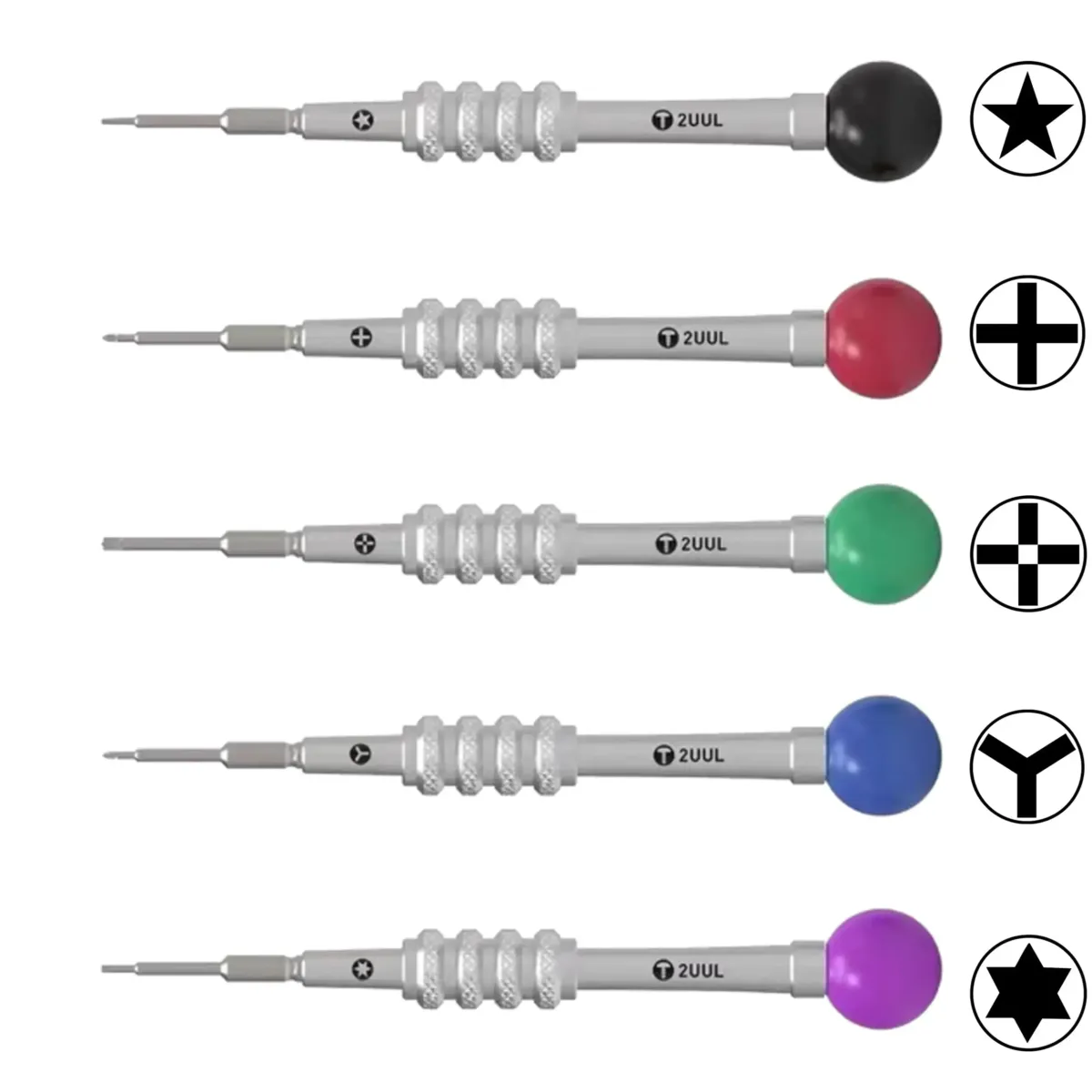 Everyday Scroo Screwdrivers Set 5 in 1 (2.5mm Convex Cross / Torx T2 / Tri-point / PH000 1.2mm / 0.8mm P2) (2UUL) - Image 4