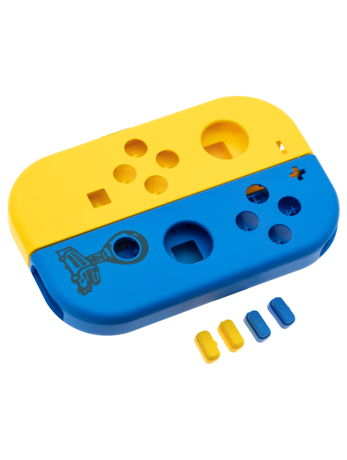 Housing Shell For Nintendo Switch Joy Con Controller (Yellow / Blue) - Image 3