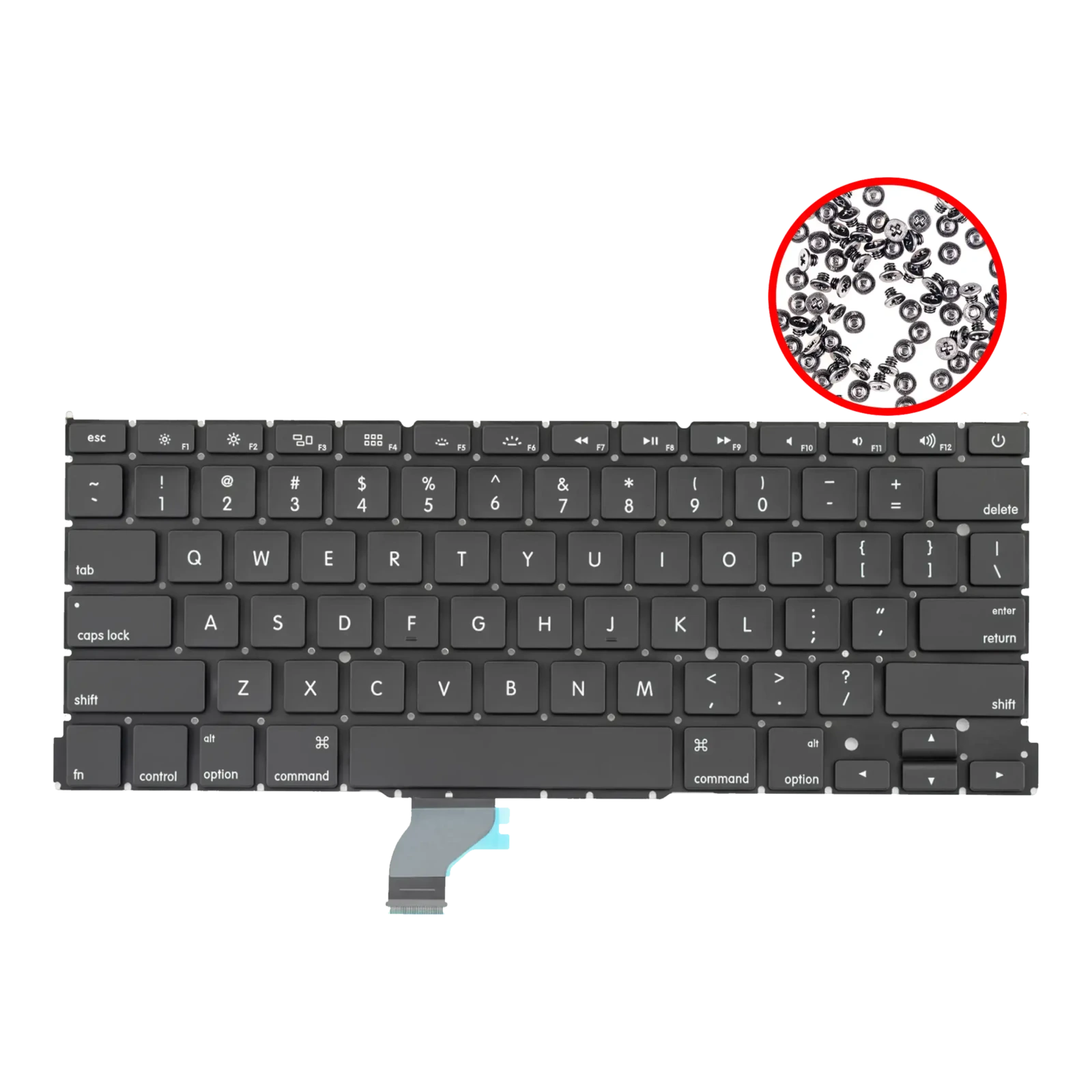 Keyboard W/ Backlight & Screws (US English) For MacBook Pro 13" A1502 (2013-2015) - Image 11