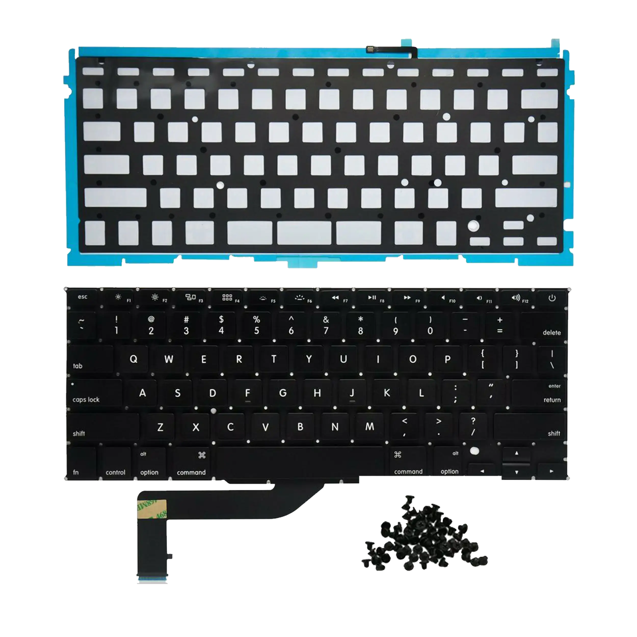 Keyboard W/ Backlight & Screws (US English) For MacBook Pro 15" A1398 (2012-2015) - Image 5