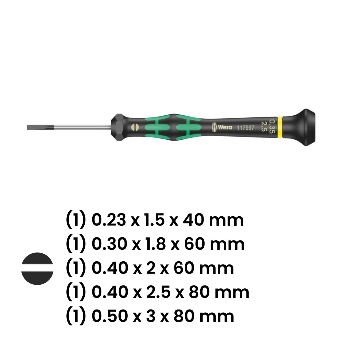 Kraftform Micro Universal Precision Screwdriver Set (12 Piece) (Wera) - Image 6