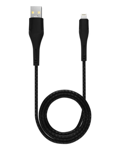 Lightning To USB Type A Cable (MFI) (1.8 m / 6 ft) (AmpSentrix Alpha) (Black)