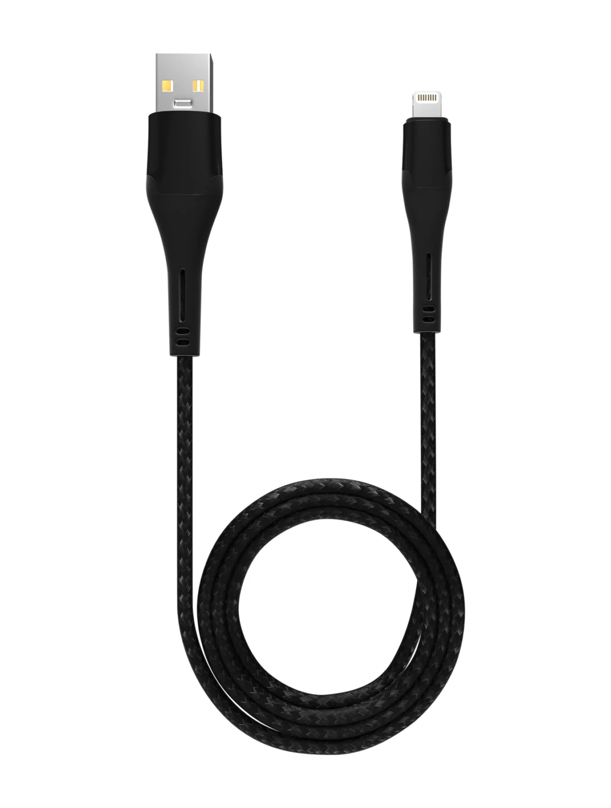 Lightning To USB Type A Cable (MFI) (1.8 m / 6 ft) (AmpSentrix Alpha) (Black)