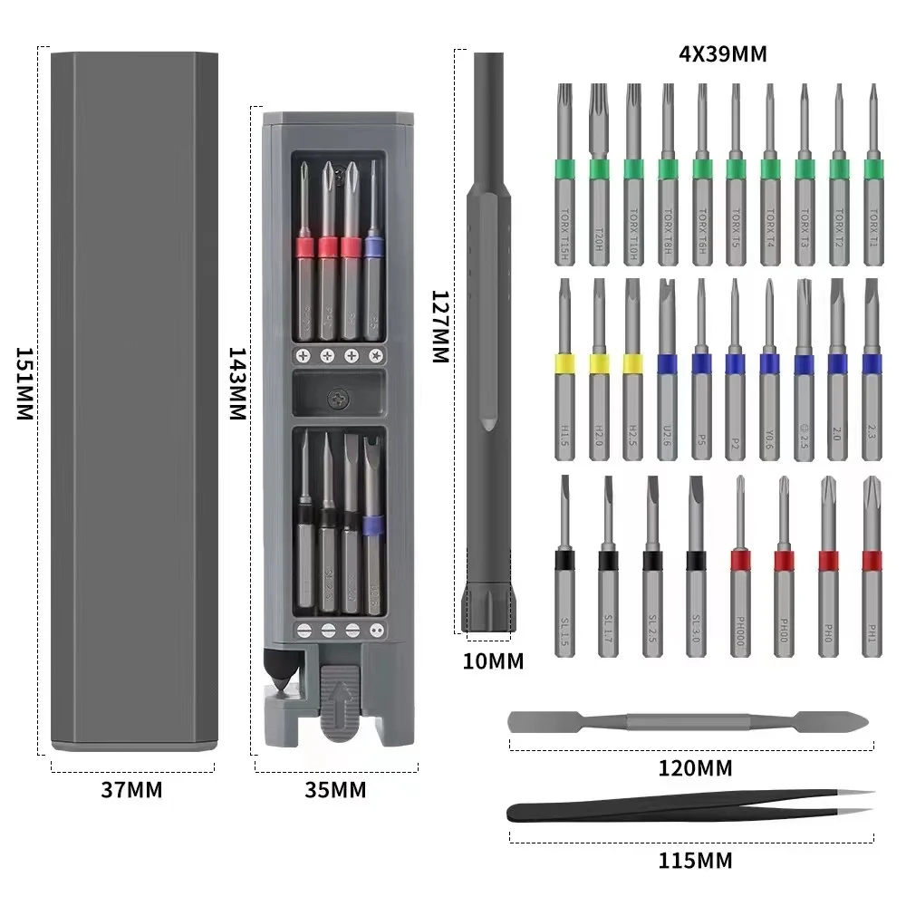 Magnetic Screwdriver Set With 28 Bits (31 in 1) - Image 11