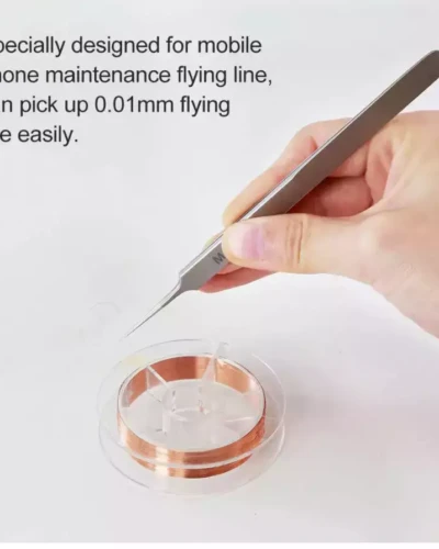 Micro Soldering Straight Ultra-Fine Tip Tweezer (0.15mm) Non-Magnetic ESD Safe (PolarTronix)