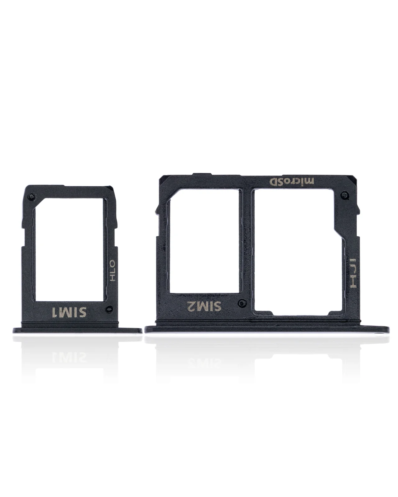 Sim Card Tray For Samsung Galaxy J8 (J810 / 2018) (Black) (2 Piece Set) - Image 2