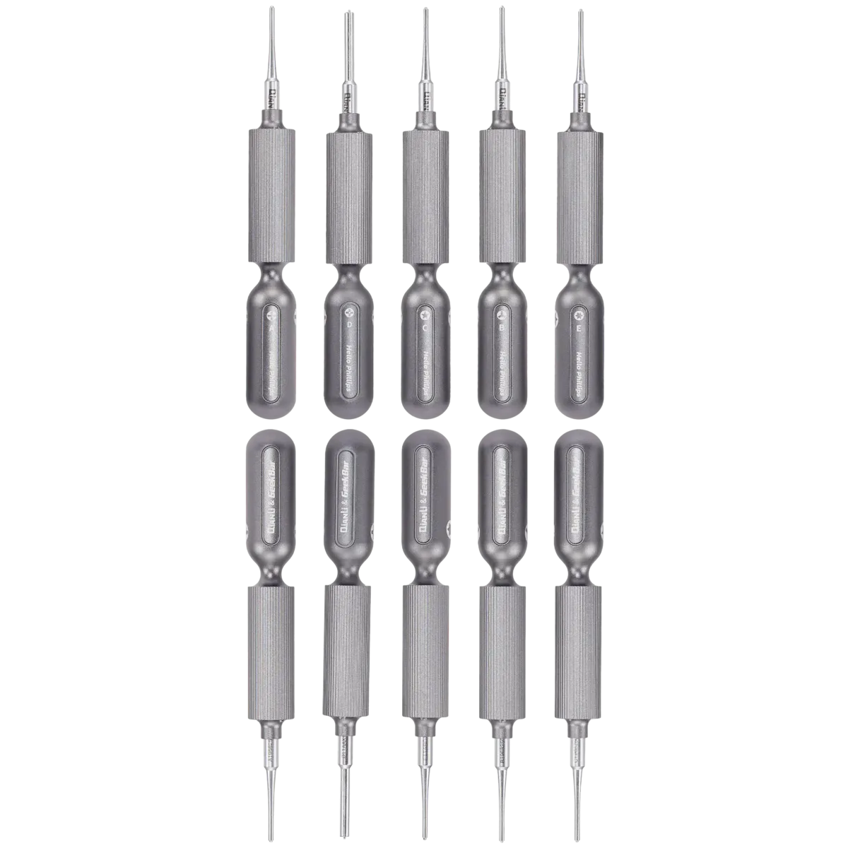 Super Tactile Grip-type Precision Henry Phillips Screwdriver Set 5 in 1 (Torx T2 / Phillips 2.00mm / Pentalobe 0.8MM / Tri-Wing / 1.5MM Phillips) (Qianli)