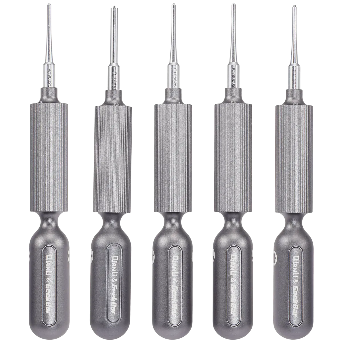 Super Tactile Grip-type Precision Henry Phillips Screwdriver Set 5 in 1 (Torx T2 / Phillips 2.00mm / Pentalobe 0.8MM / Tri-Wing / 1.5MM Phillips) (Qianli) - Image 2