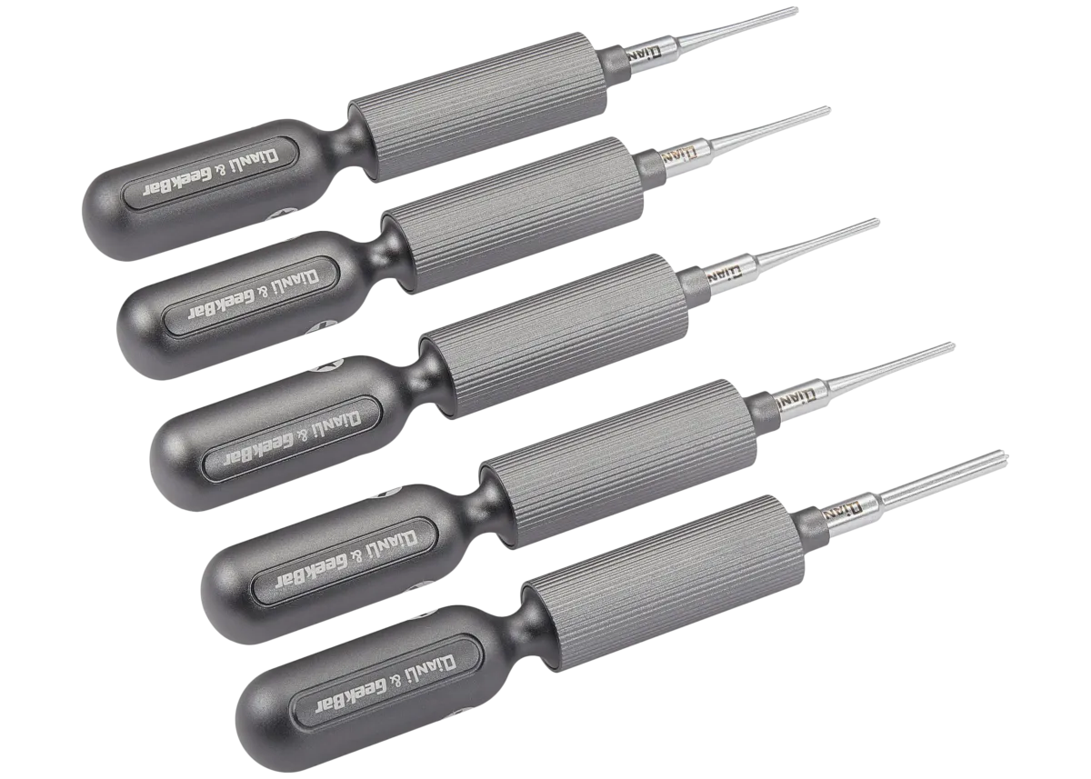 Super Tactile Grip-type Precision Henry Phillips Screwdriver Set 5 in 1 (Torx T2 / Phillips 2.00mm / Pentalobe 0.8MM / Tri-Wing / 1.5MM Phillips) (Qianli) - Image 5