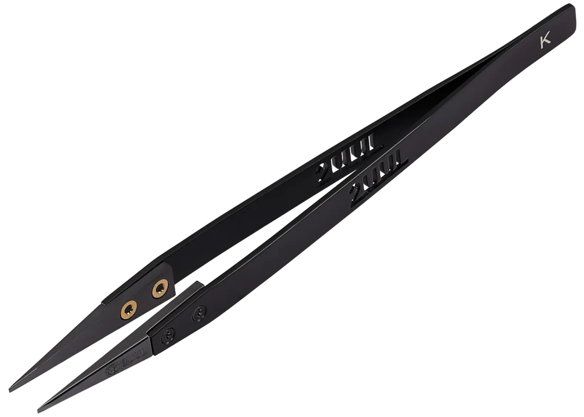 TW32 Black Flat Tip ESD-Safe Ceramic Tweezer (2UUL) - Image 2