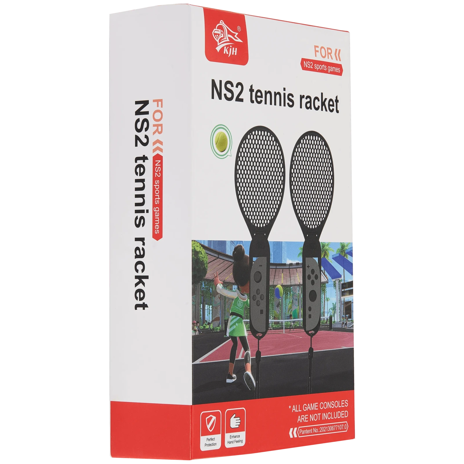 Tennis Racket For Nintendo Switch 2 Joy-Con Controller (Black) (2 Pack)
