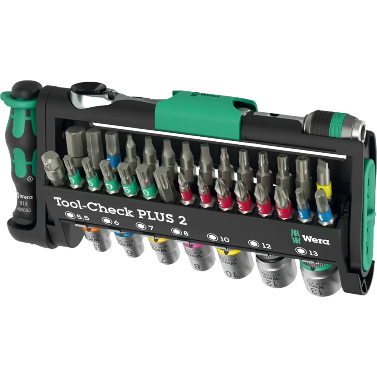 Tool-Check Plus 2 Ratchet Socket and Bit Set (39 Piece) (Wera)