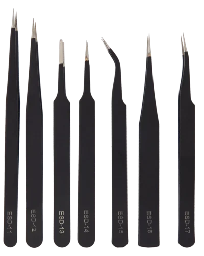 Tweezer Set With Carrying Pouch (9 Piece Set)