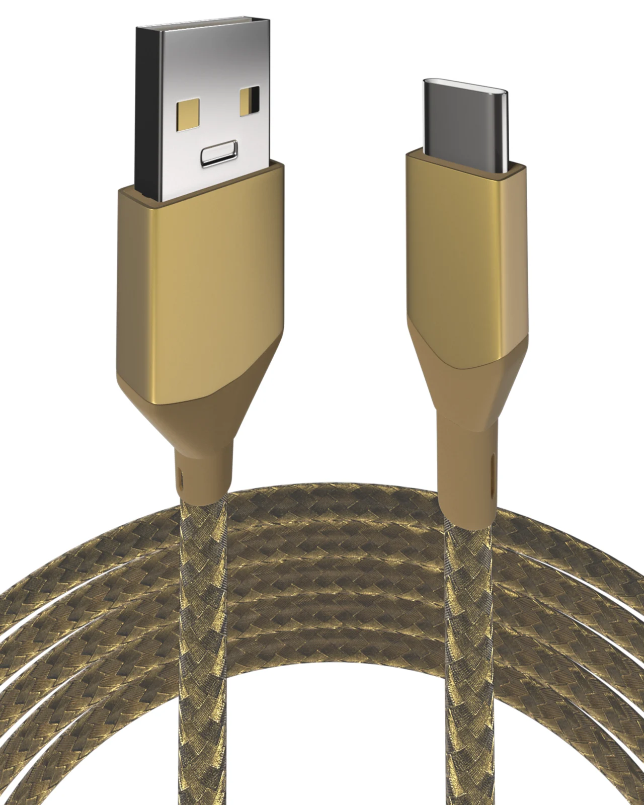 USB Type C To USB Type A Cable (1 m / 3 ft) (AmpSentrix Infinity) (Gold) - Image 5