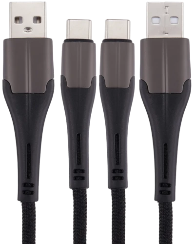 USB Type C To USB Type A Cable (1.8 m / 6 ft) (AmpSentrix Alpha) (Black)