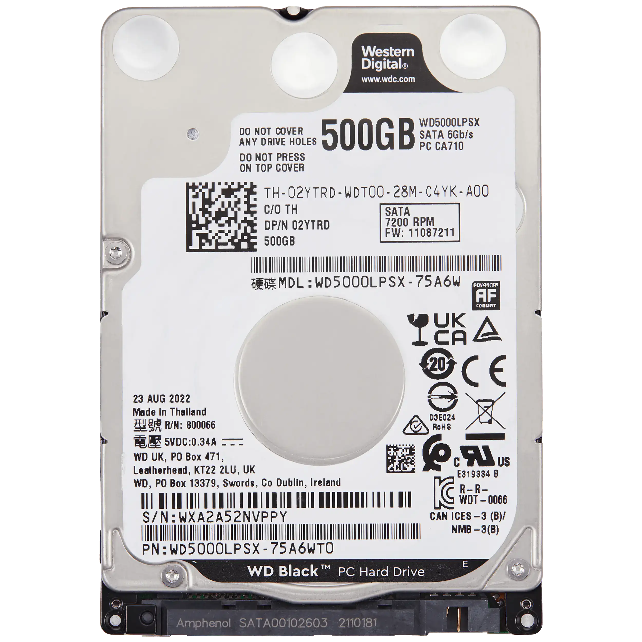 WD5000LPVX 2.5" Internal HDD (500GB) For PCs / Xbox One X / Xbox One S - Image 2