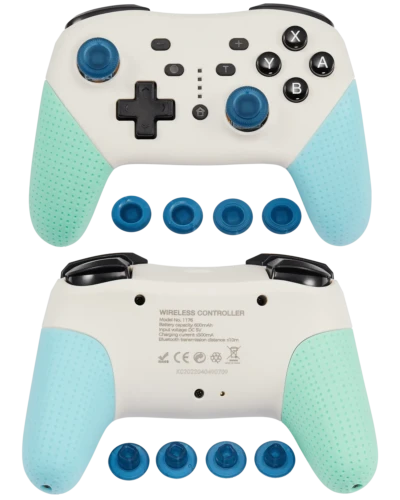 Wireless Dual-Motor Bluetooth Controller For Nintendo Switch (Blue / Green) (DOBE)