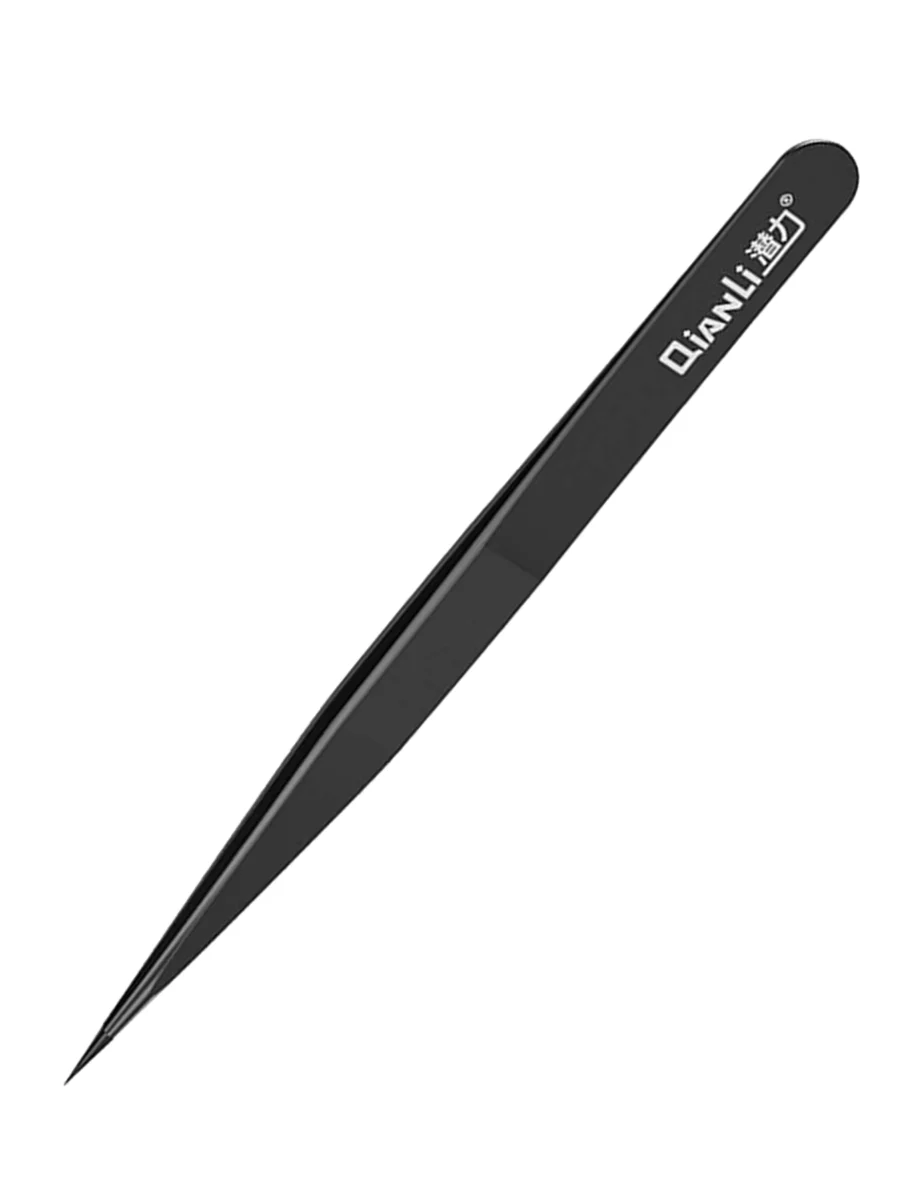 iNeeZy Handmade Non-Magnetic Stainless Tweezers (Qianli) (Black - Wide)
