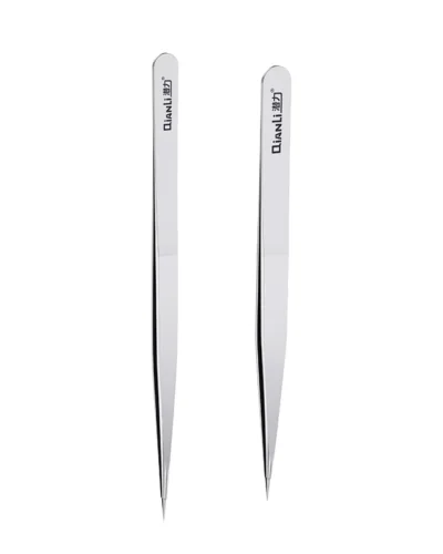 iNeeZy Handmade Non-Magnetic Stainless Tweezers (Silver - Thin) (Qianli)