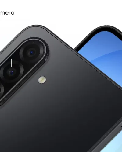 Samsung Galaxy A17 5G black, front and back with triple camera